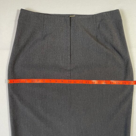 Caslon Maxi Skirt Size 14 P Gray Back Slit Tailored Quality Retro - Picture 7 of 11